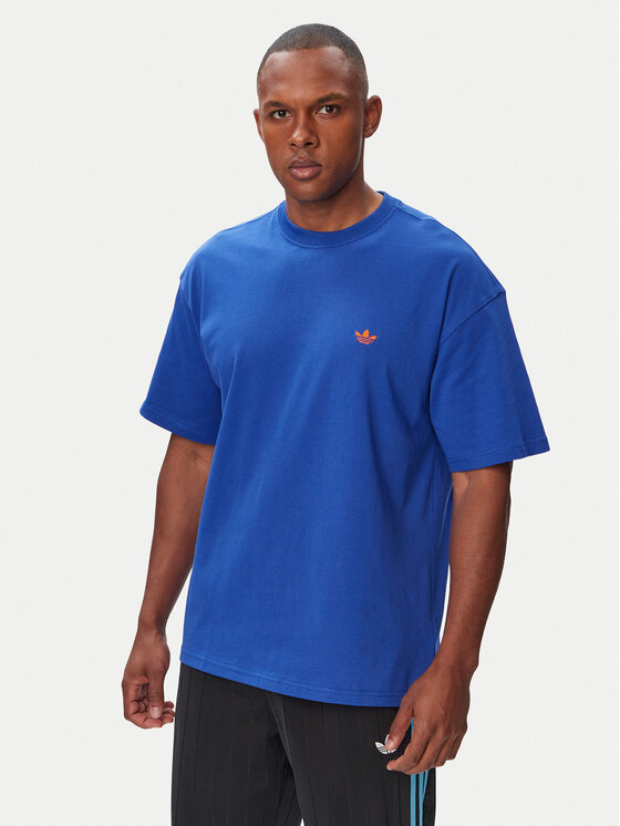 adidas Majica Trefoil Essentials HZ1002 Modra Loose Fit
