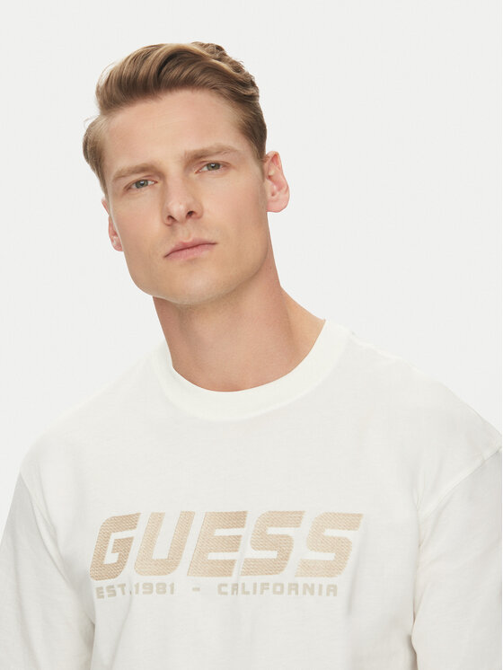 Guess Guess Tricou Z5RI10 I3Z14 Alb Regular Fit