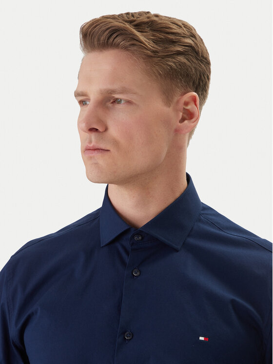 Tommy Hilfiger Tommy Hilfiger Cămașă MW0MW38347 Bleumarin Slim Fit