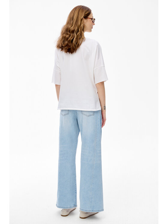 blue shadow blue shadow Bluzka Sava Écru Regular Fit