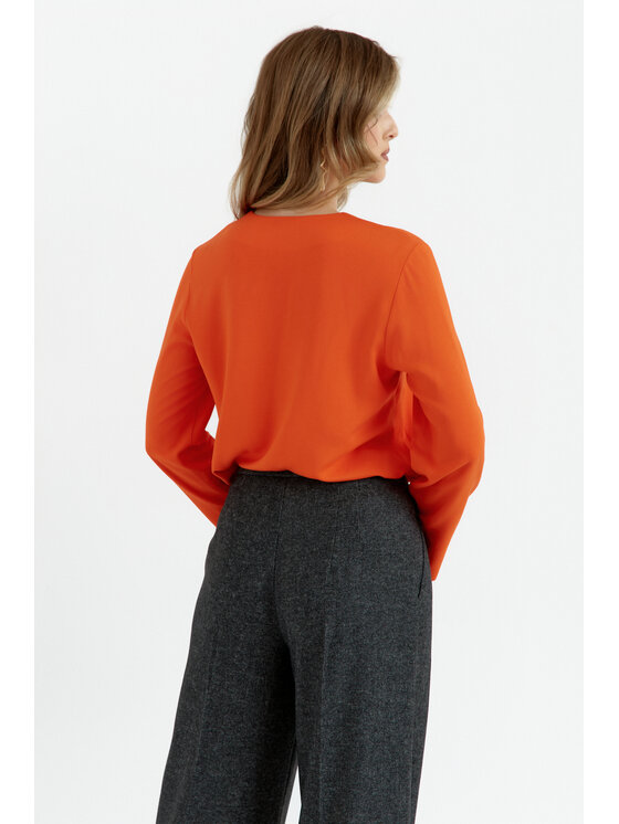 Stylove Stylove Blúzka S391 Oranžová Curvy Fit