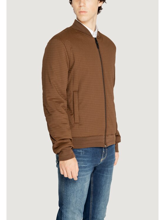 Antony Morato Antony Morato Giacca di pelle DOBBY TECHNO Marrone Regular Fit