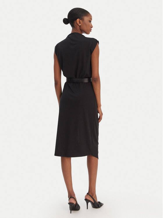 DKNY DKNY Vsakodnevna obleka DD5J2P42 Črna Regular Fit