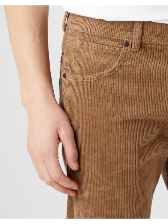 Wrangler Wrangler Pantaloni di tessuto GREENSBORO Marrone Straight Fit