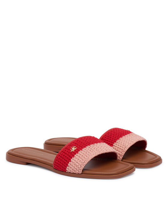 Tommy Hilfiger Tommy Hilfiger Pantoletten Th Flat FW0FW09513 Rot