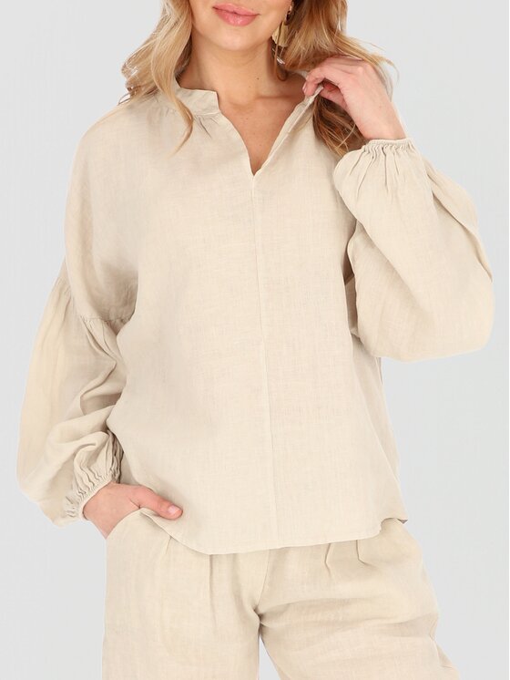 Perso Perso Blúzka CHLE256557F Béžová Regular Fit