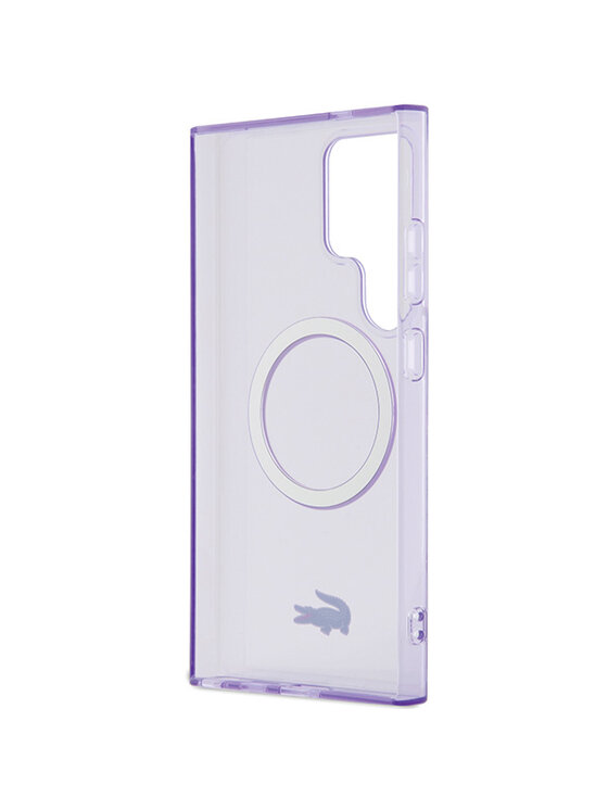 Lacoste Lacoste Etui na telefon Transparent MagSafe Fioletowy