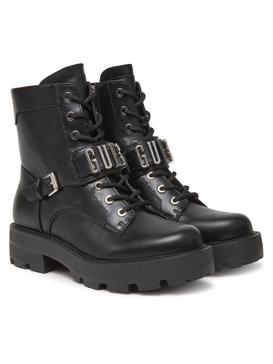 Guess Guess Polokozačky FLTYNZ ELE10 Černá