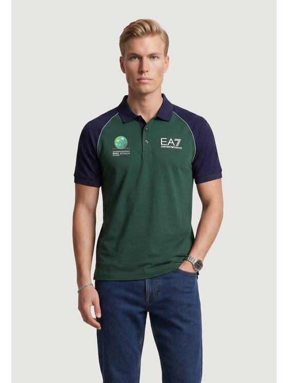 EA7 Emporio Armani EA7 Emporio Armani Polo Lines Men Blu Firm Fit