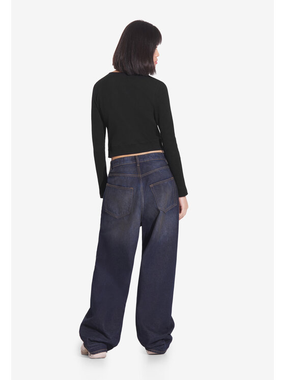 PROSTO. PROSTO. Bluzka Ribbed Czarny Regular Fit