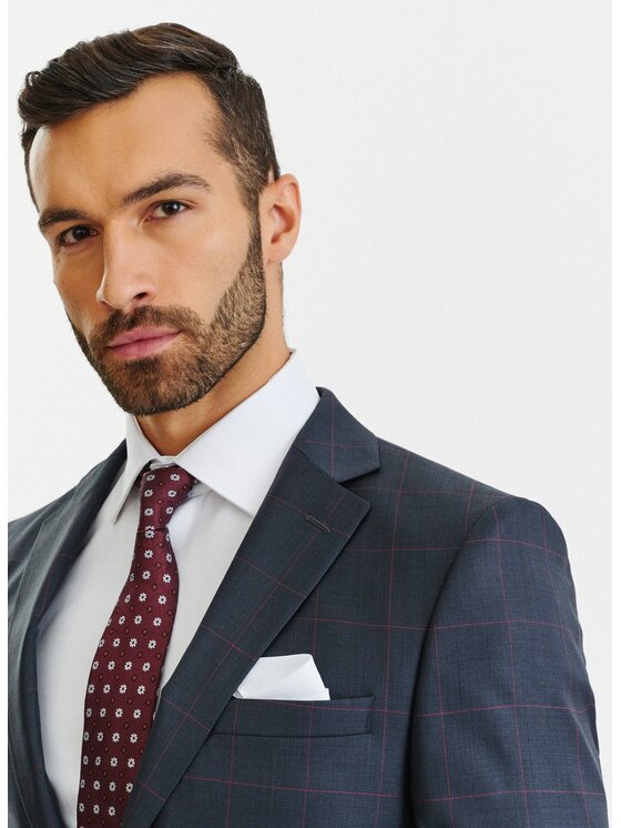 Pako Lorente Pako Lorente Marynarka P23SF-3G-002 Granatowy Slim Fit