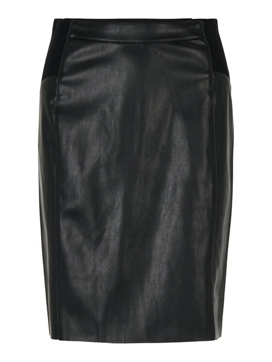 Vero Moda Vero Moda Suknja od imitacije kože 10218187 Crna Slim Fit