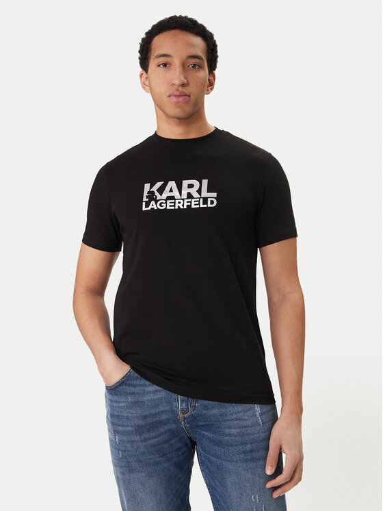 KARL LAGERFELD Tricou 755780 500235 Negru Regular Fit