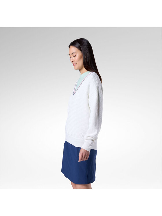 Rossignol Rossignol Sweter W Knitted V Neck Biały Regular Fit
