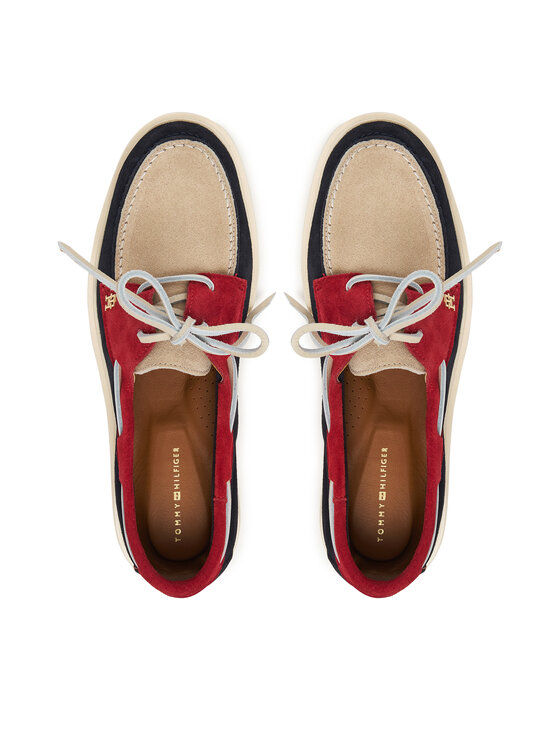Tommy Hilfiger Tommy Hilfiger Обувки Light Suede Boat Shoe FW0FW09337 Тъмносин