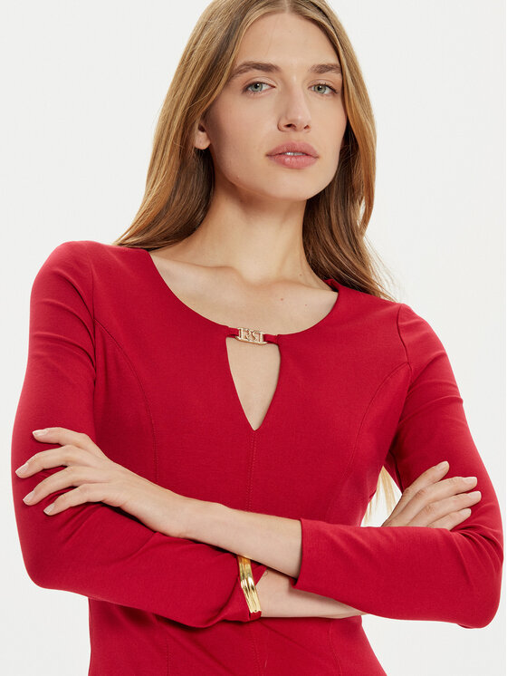 Rinascimento Rinascimento Kokteilinė suknelė CFC0121444003 Vyšninė Regular Fit