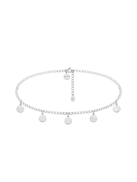 sotho Sotho Choker N3235 Srebrny