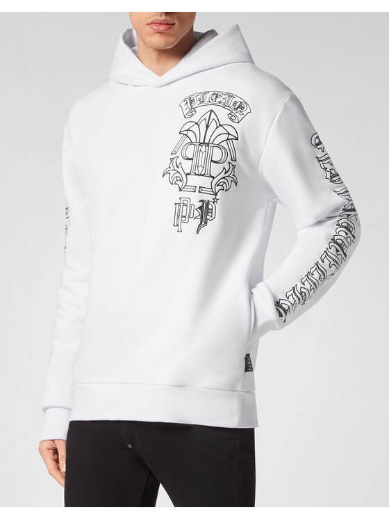 PHILIPP PLEIN PHILIPP PLEIN Bluza 1027 Biały Regular Fit
