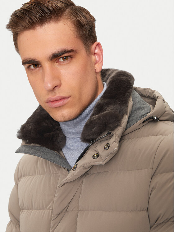 Hetregó Hetregó Kurtka puchowa William 8N435R Beżowy Regular Fit