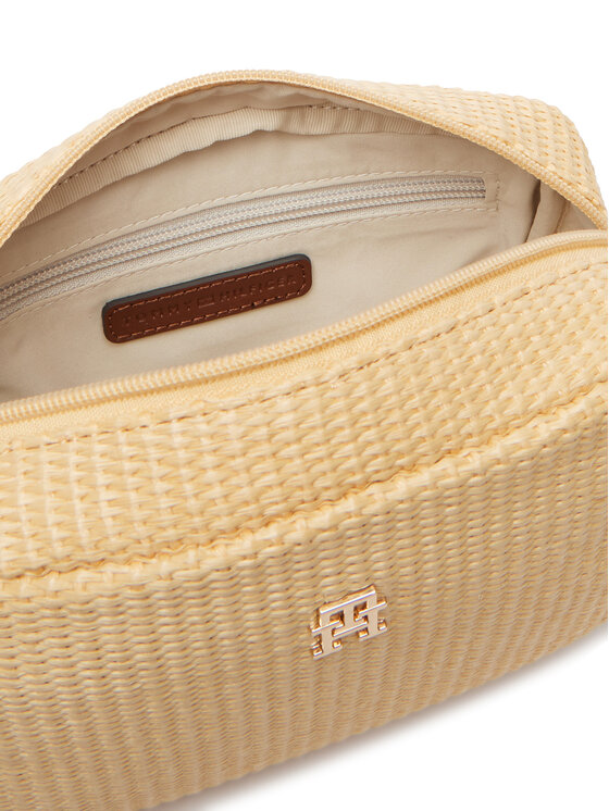 Tommy Hilfiger Tommy Hilfiger Torebka Popette Camera Bag Raffia AW0AW18525 Beżowy