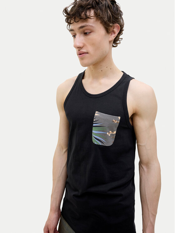 Jack&Jones Jack&Jones Tank top marškinėliai Hawaii 12269321 Juoda Standard Fit