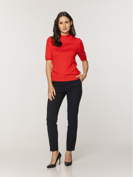 Willsoor Willsoor Sweter 88449 Czerwony Close Fit