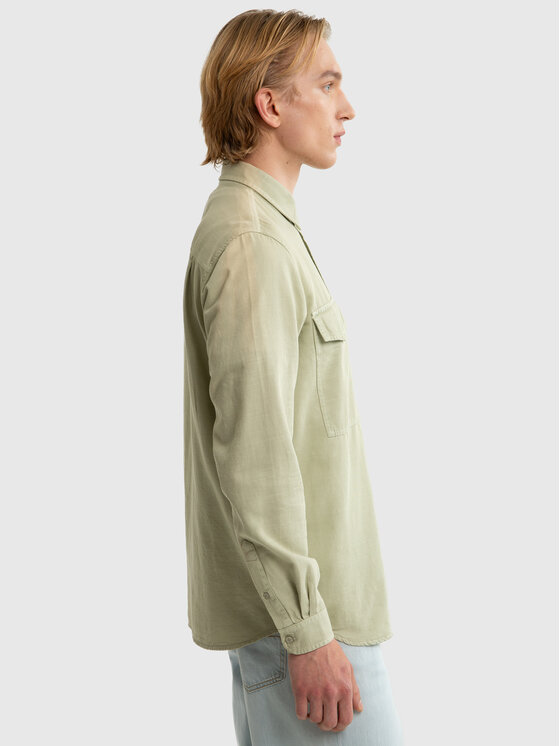 BIG STAR BIG STAR Koszula SZAKES Zielony Basic Fit