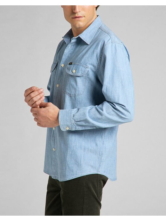 Lee Lee Camicia WORKER SHIRT Blu Regular Fit