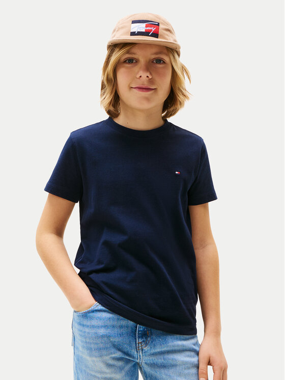T-Shirt Tommy Hilfiger, Velikost:10Y, Barva: Tmavomodrá, Essential KB0KB06879 D