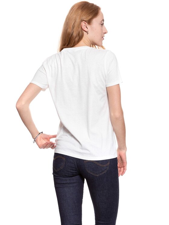 Wrangler Wrangler T-shirt FESTIVAL TEE Bianco Regular Fit