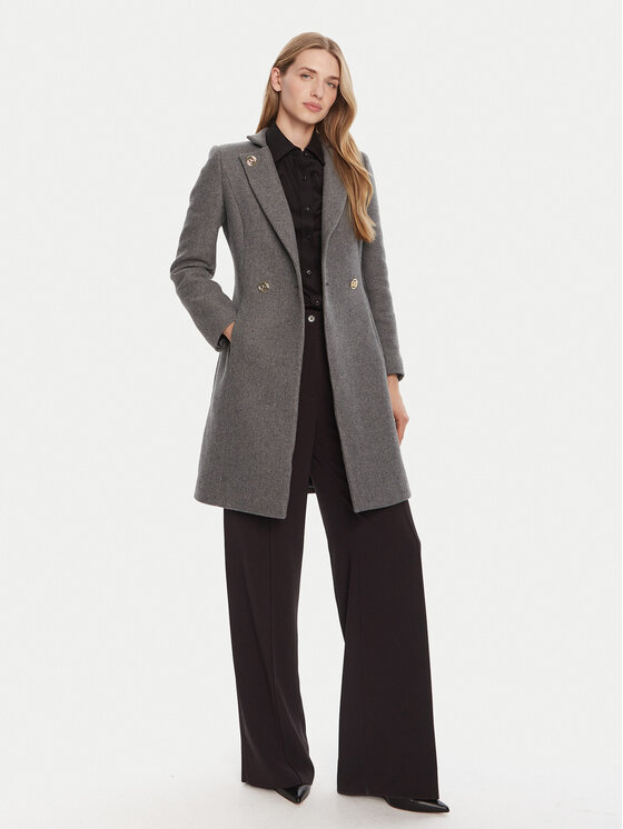 Rinascimento Rinascimento Вълнено палто CFC0126218003 Сив Regular Fit