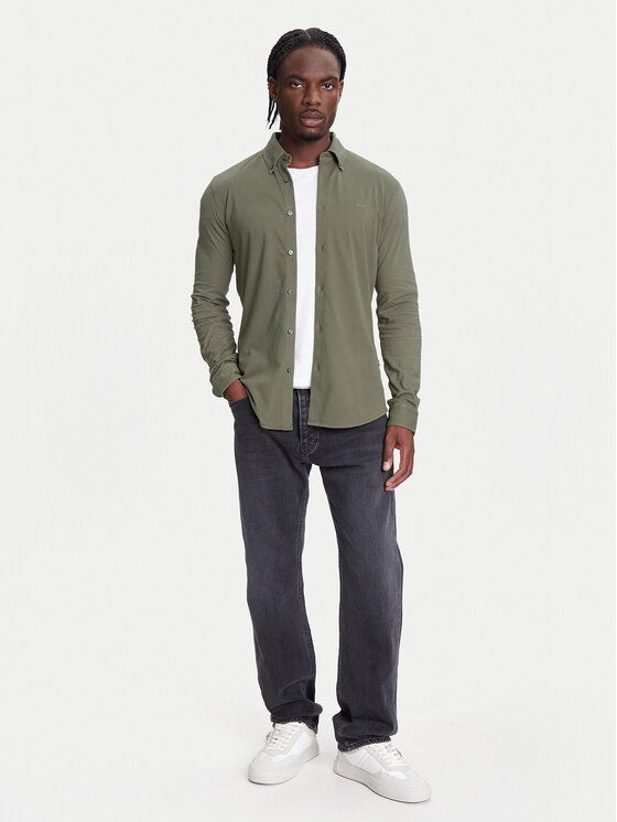 BOSS BOSS Сорочка Myjersey 50543089 Зелений Slim Fit