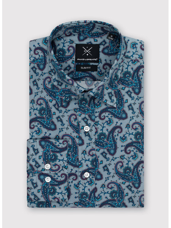 Pako Lorente Pako Lorente Koszula P22WF-1X-029 Niebieski Slim Fit