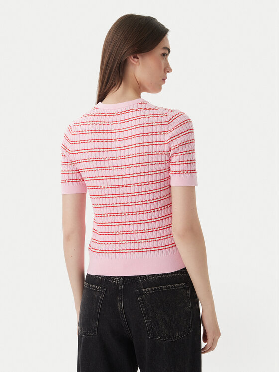 Tommy Hilfiger Tommy Hilfiger Megztinis WW0WW49613 Šviesiai rožinė Slim Fit