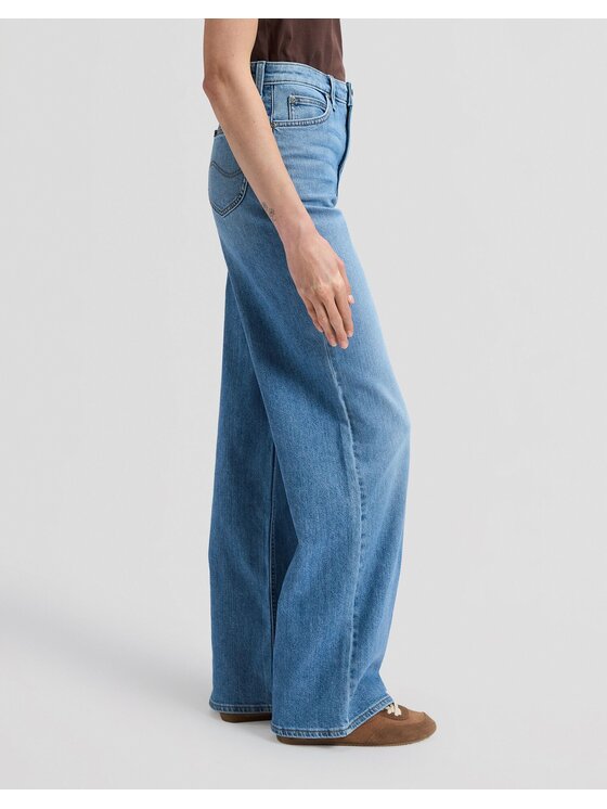 Lee Lee Jeansy STELLA Niebieski Wide Leg