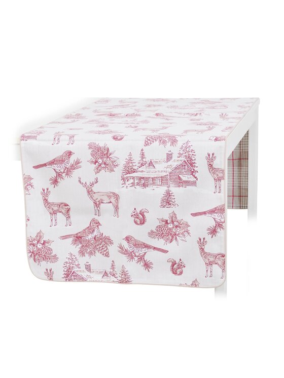 Roseberry Home Roseberry Home Bieżnik dwustronny Red Forest & Glen Check Czerwony