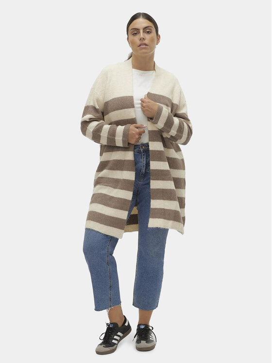 Vero Moda Curve Vero Moda Curve Strickjacke 10291296 Beige Regular Fit