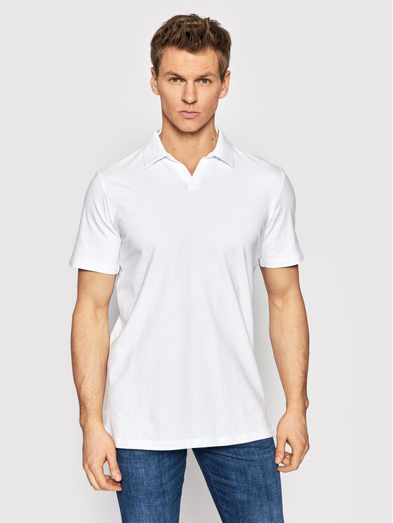 Selected Homme Tricou polo Rino 16083385 Alb Regular Fit
