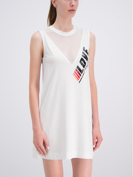 LOVE MOSCHINO LOVE MOSCHINO Kasdieninė suknelė W5A9701M3517 Balta Regular Fit