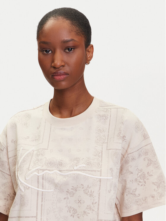 Karl Kani Karl Kani T-Shirt PD00005456 Beige Relaxed Fit