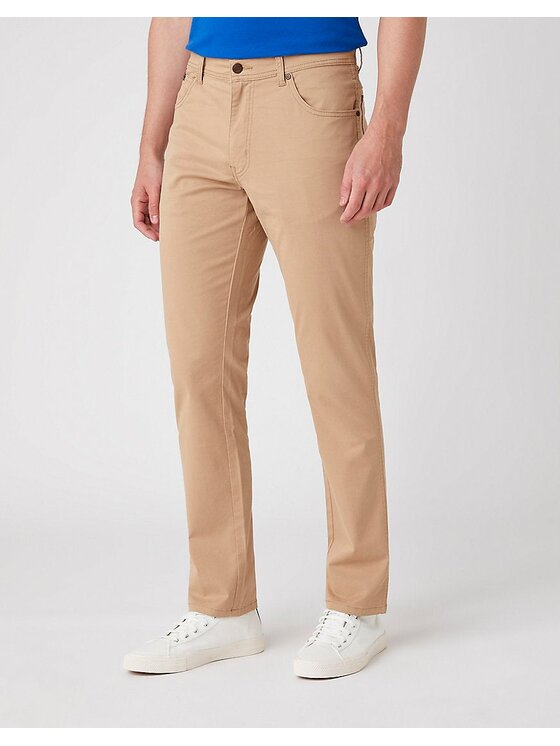 Jeansy Wrangler, Rozmiar W32/L32, Brązowe, TEXAS SLIM