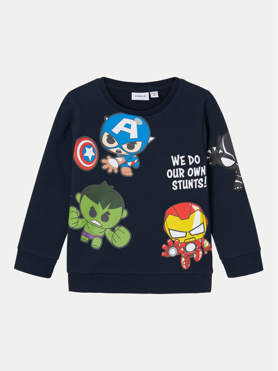 Gyerek Pulóver NAME IT, Méret: 98, Sötétkék, MARVEL 13232193