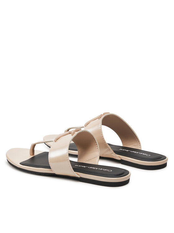 Calvin Klein Jeans Calvin Klein Jeans В'єтнамки Flat Sandal Slide Toepost Mg Met YW0YW01342 Рожевий