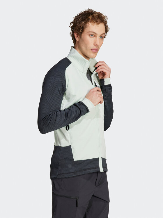 adidas adidas Флісовий реглан Terrex Tech Flooce Hiking Fleece HS9775 Зелений Regular Fit