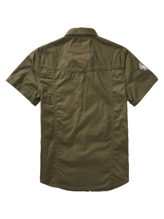 Brandit Brandit Koszula 4033.1.5XL Zielony Regular Fit