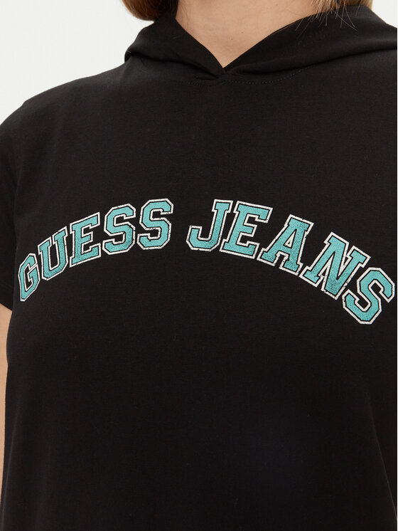 Guess Guess T-Shirt W5GP28 J1314 Czarny Regular Fit