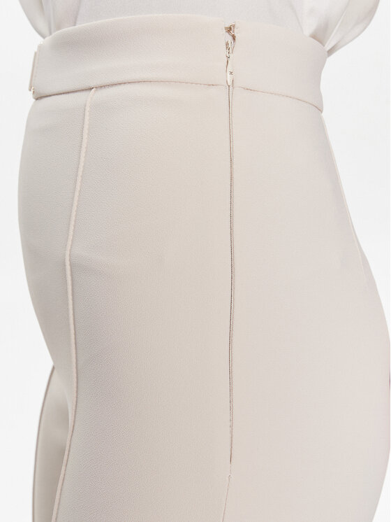 Elisabetta Franchi Elisabetta Franchi Spodnie materiałowe PA-T15-41E2 Écru Regular Fit