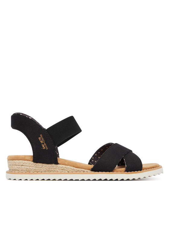 Skechers Sandale BOBS Desert Kiss - Golden Lily 114418/BLK Negru