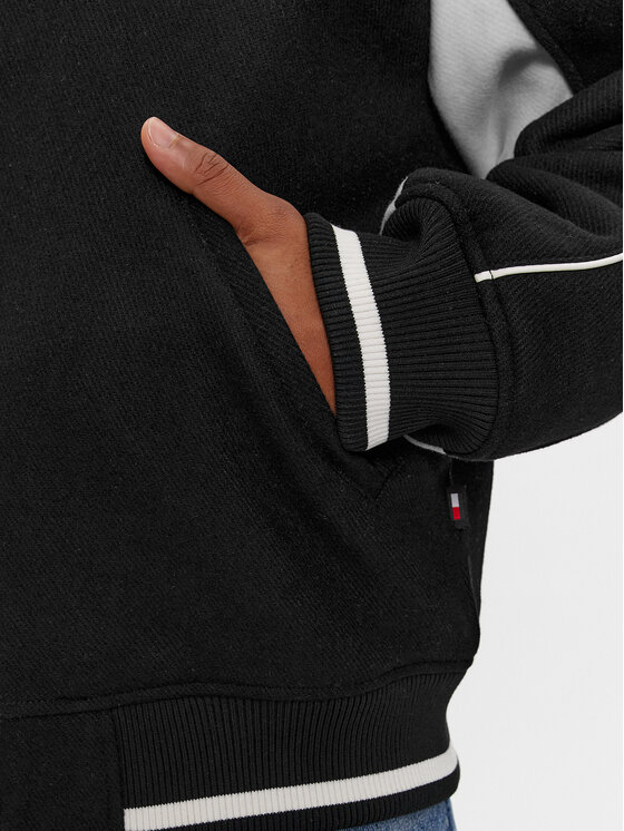 Tommy Jeans Tommy Jeans Bunda pro přechodné období Tjm Wool Varsity Bomber DM0DM17884 Černá Regular Fit