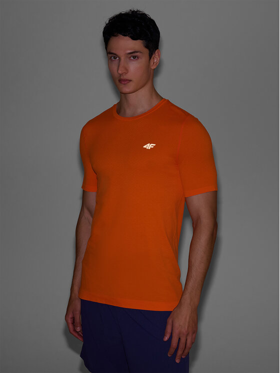 4F 4F Koszulka techniczna BLAST Pomarańczowy Slim Fit